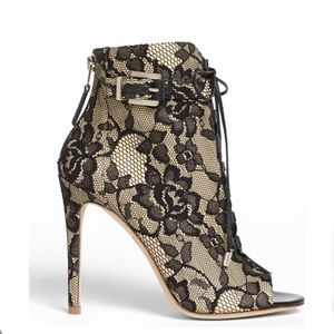 Brian Atwood Linford Lace Sandal Booties 7.5
